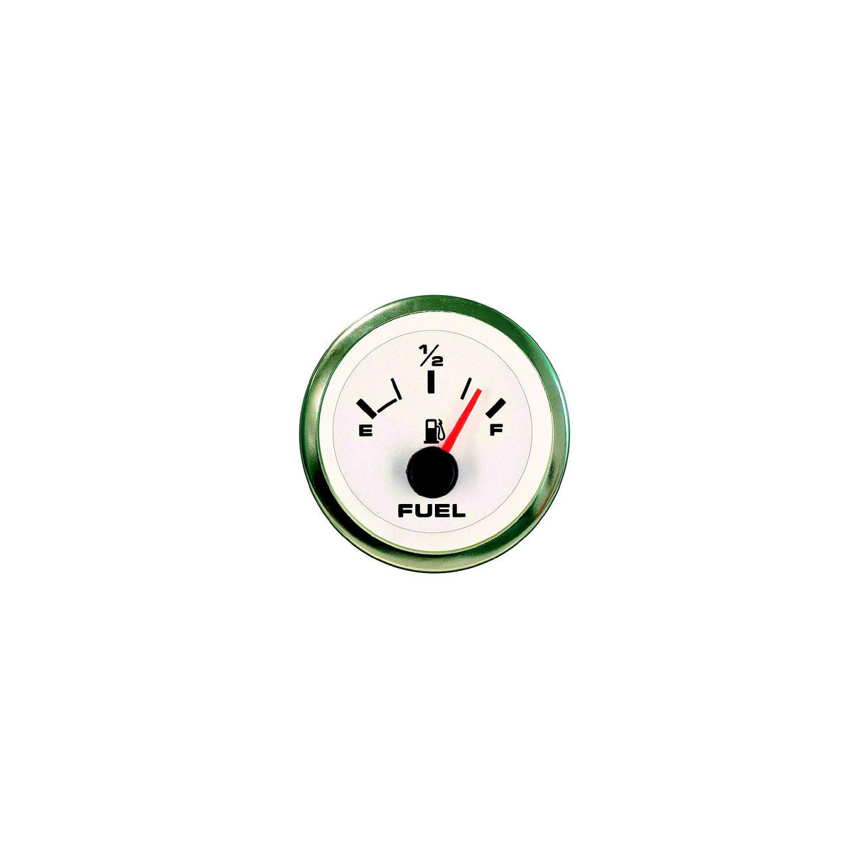 Sierra 62551P White Premier Pro Series 2" Stainless Steel Fuel Gauge & Requires "F" Sender Code
