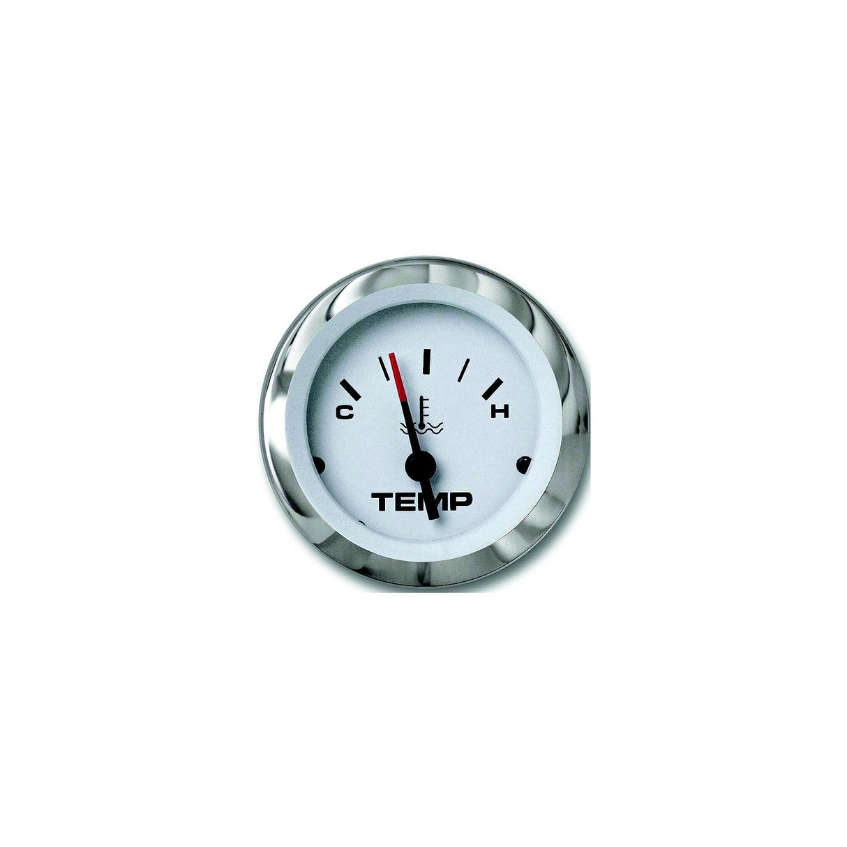 Sierra 65508P Lido Series 2" White & Stainless Steel Outboard Electric Motor Hot-Cold Dial Range Water Temperature Gauge Kit