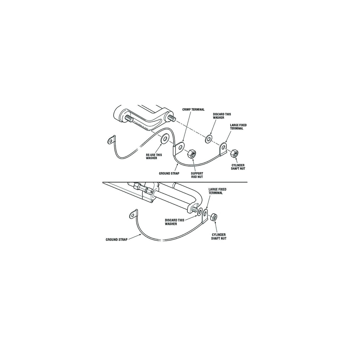 SeaStar HA5477 Grounding Strap for O/B Cylinder