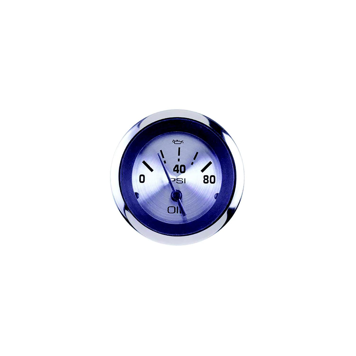 Sierra 63479P Sterling Series 2" Stainless Steel Electric 0-80 PSI Dial Range Oil Pressure Gauge & Requires "C" Sender Code