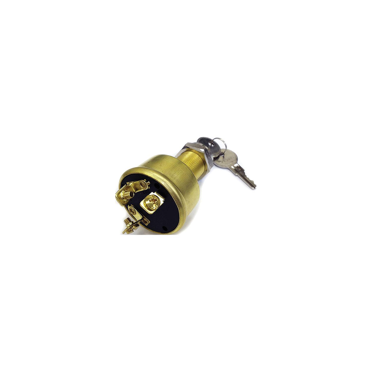 Sierra Conventional 3 Position 1 1/8" Brass 3 Screw Terminal 12V 15 Amp Ignition Starter Switch