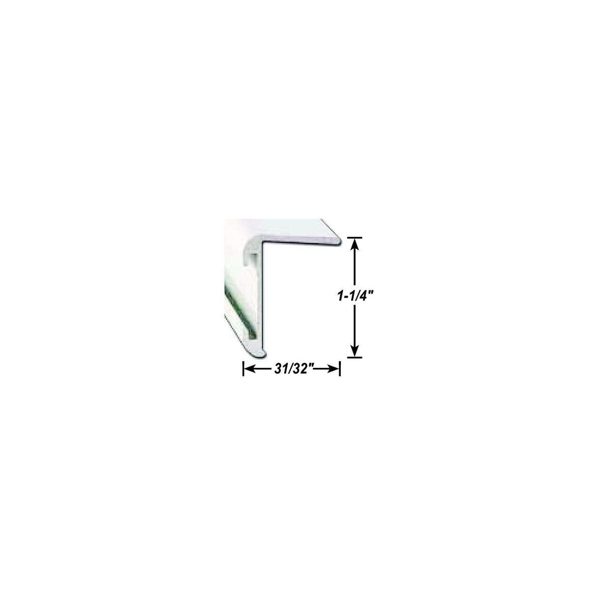 AP Products 021852028 Long Leg Insert Corner Molding, 8' Black