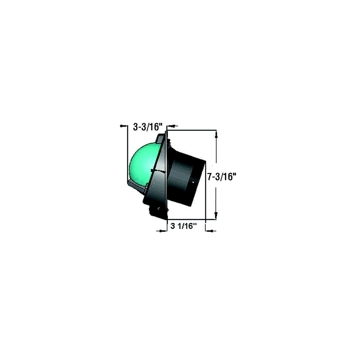 Navigator Compass, Bulkhead Mount, Combi Dial, Black