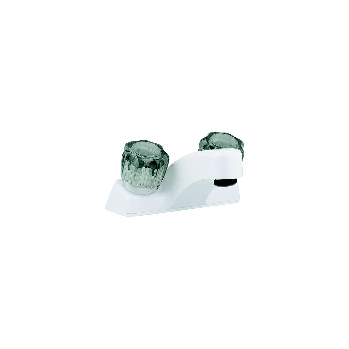 Utopia Lavatory 4" Faucet, White w/Smoked Handles
