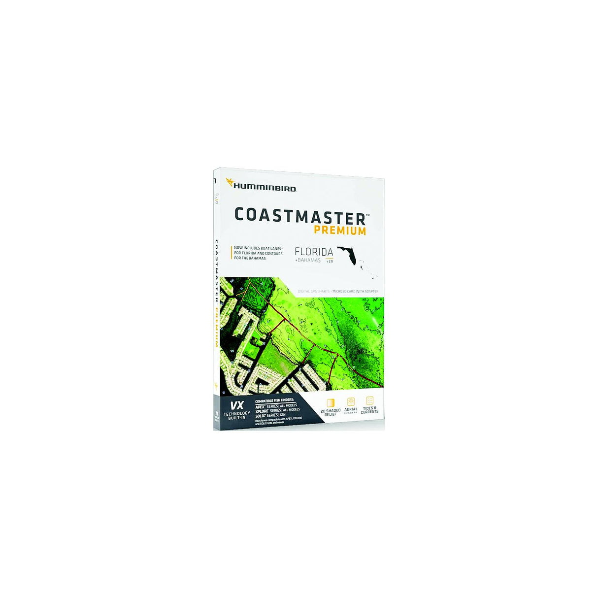 Humminbird 6020142 CoastMaster Premium Florida V2 with Bahamas