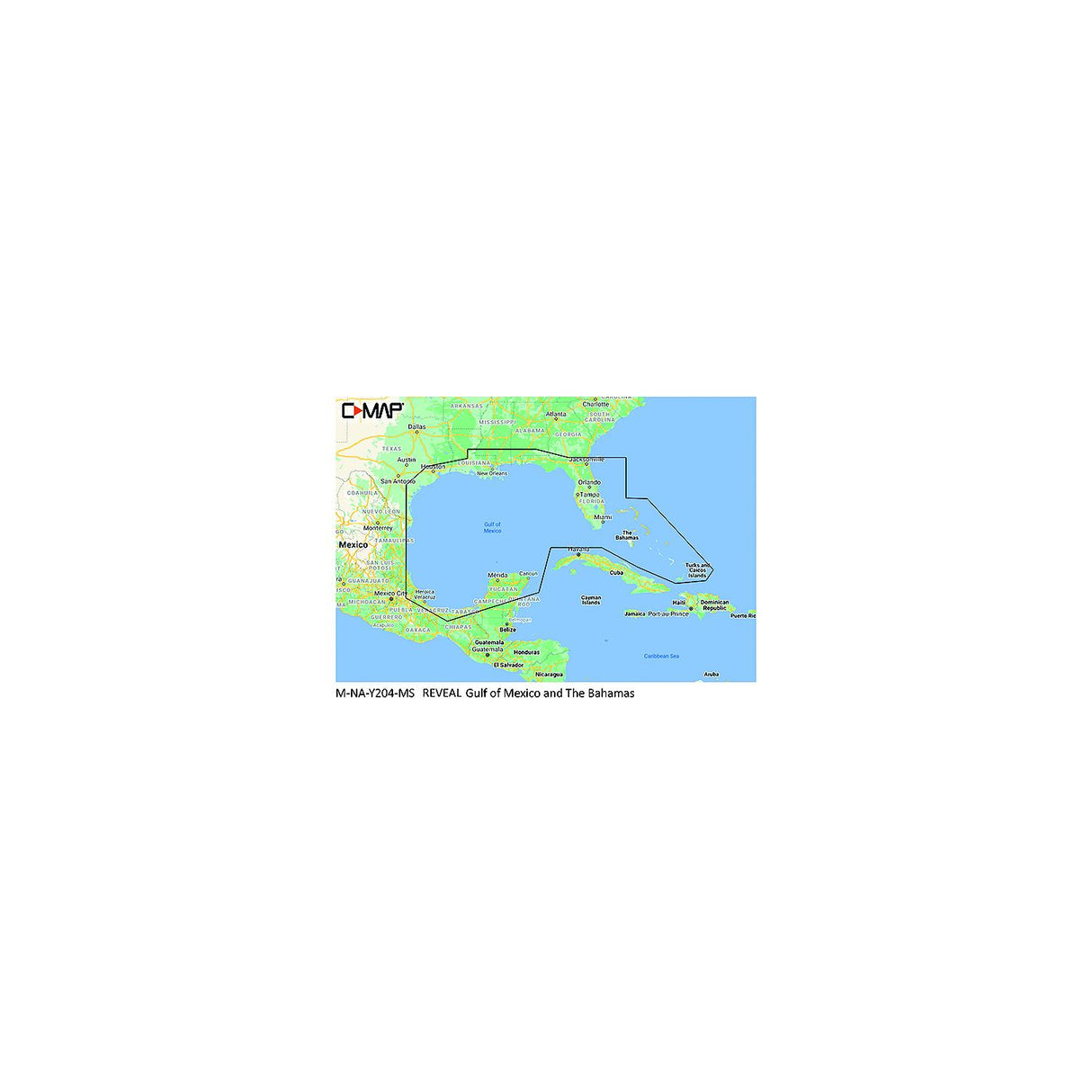 C-Map MNAY204MS Reveal Chart, Gulf of Mexico & The Bahamas