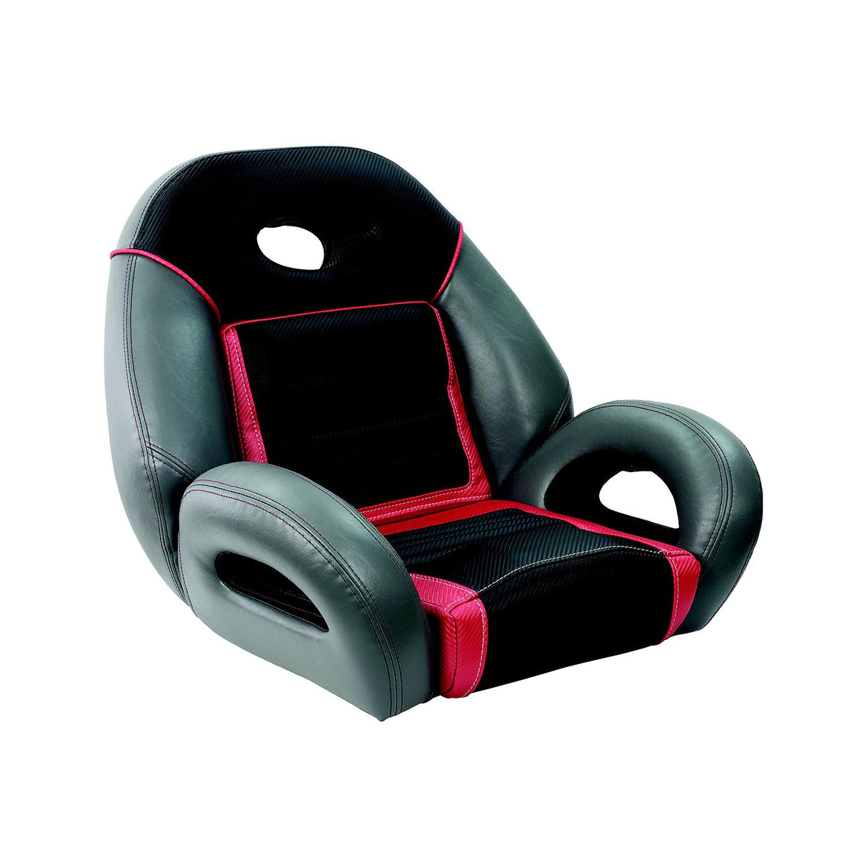 Springfield Marine 104094003 Pro Fishing Speed Seat, Charcoal/Med. Gray/Red