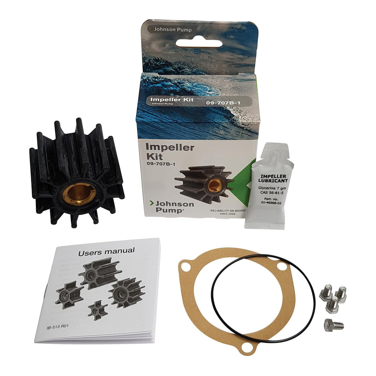 Johnson Pump 09707B1 Impeller Replacement Kit, Sherwood 15000K