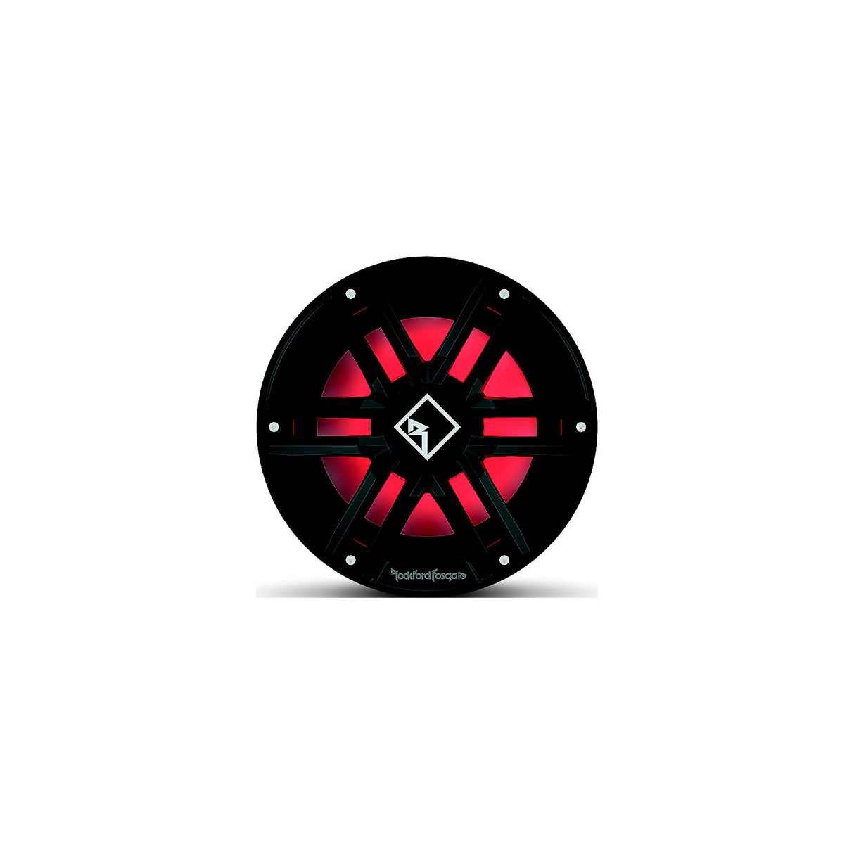 Rockford Fosgate M2D212IB DVC 2Ω Color Optix™ Infinite Baffle Marine Subwoofer, 12" w/ Black & Stainless Grills