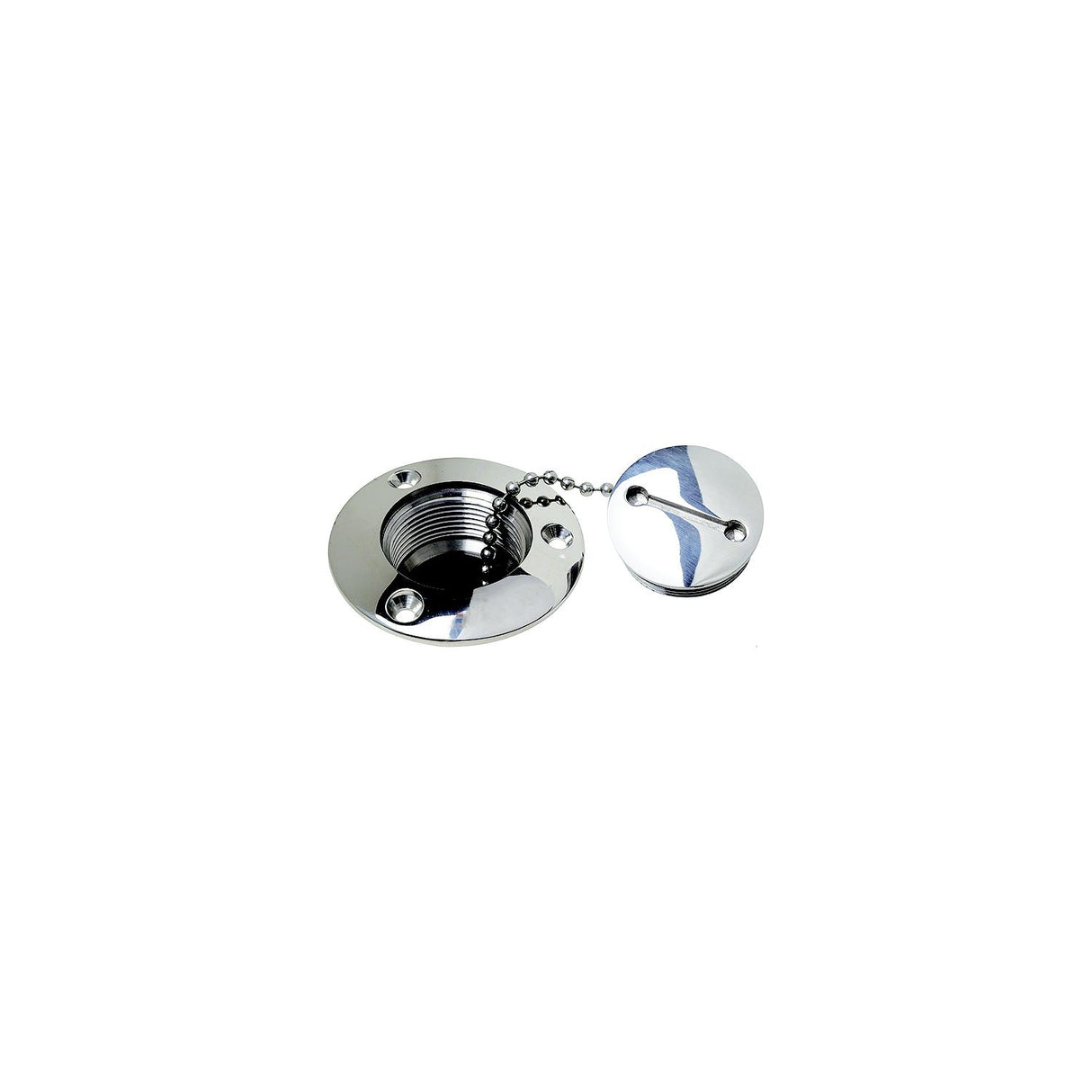 Attwood Deck Fill Replacement Cap For 66126, Stainless Steel