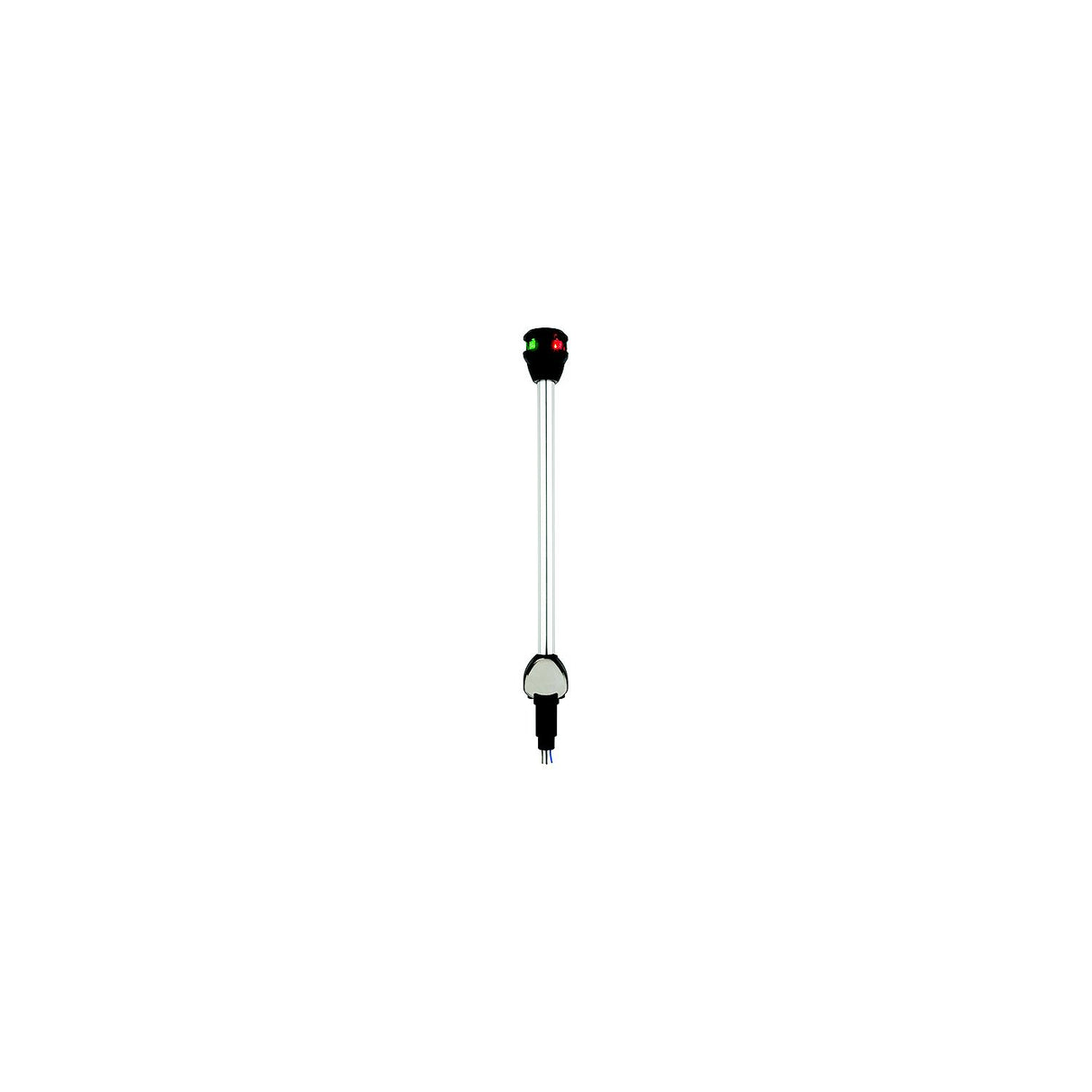 Attwood LightArmor Bi-Color LED Navigation Pole Light, 14" Straight w/Task Light