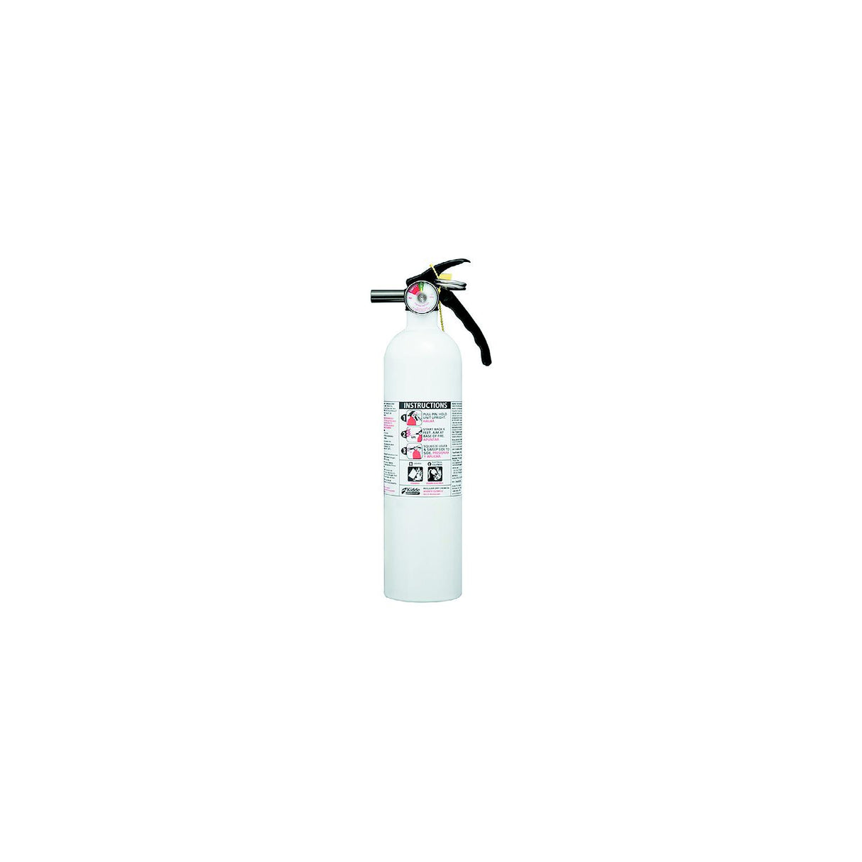 Kidde 466628MTL Basic Fire Extinguisher, White 10 BC w/Gauge
