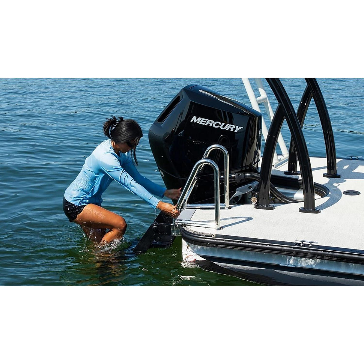 Lippert 2025041871 SureStep™ Pontoon Boat Ladder, 5 steps, 42" tall, 400 lbs. Capacity