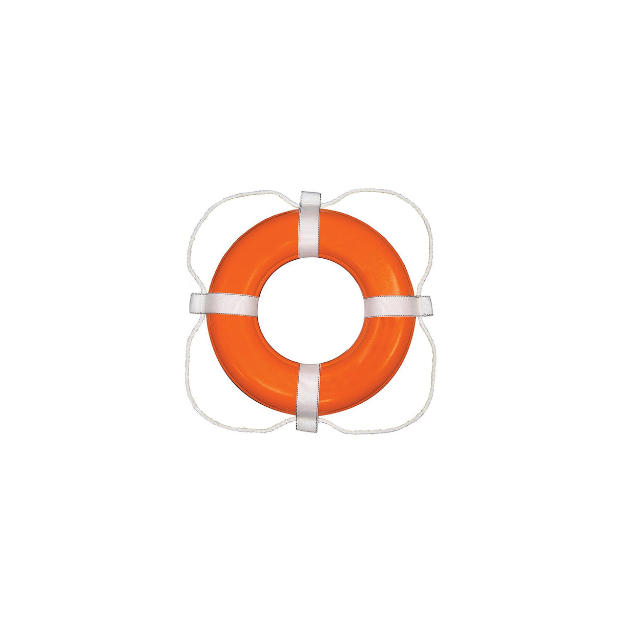 Taylor Vinyl Coated Foam Life Ring, 24" Orange w/White Rope, 6/case