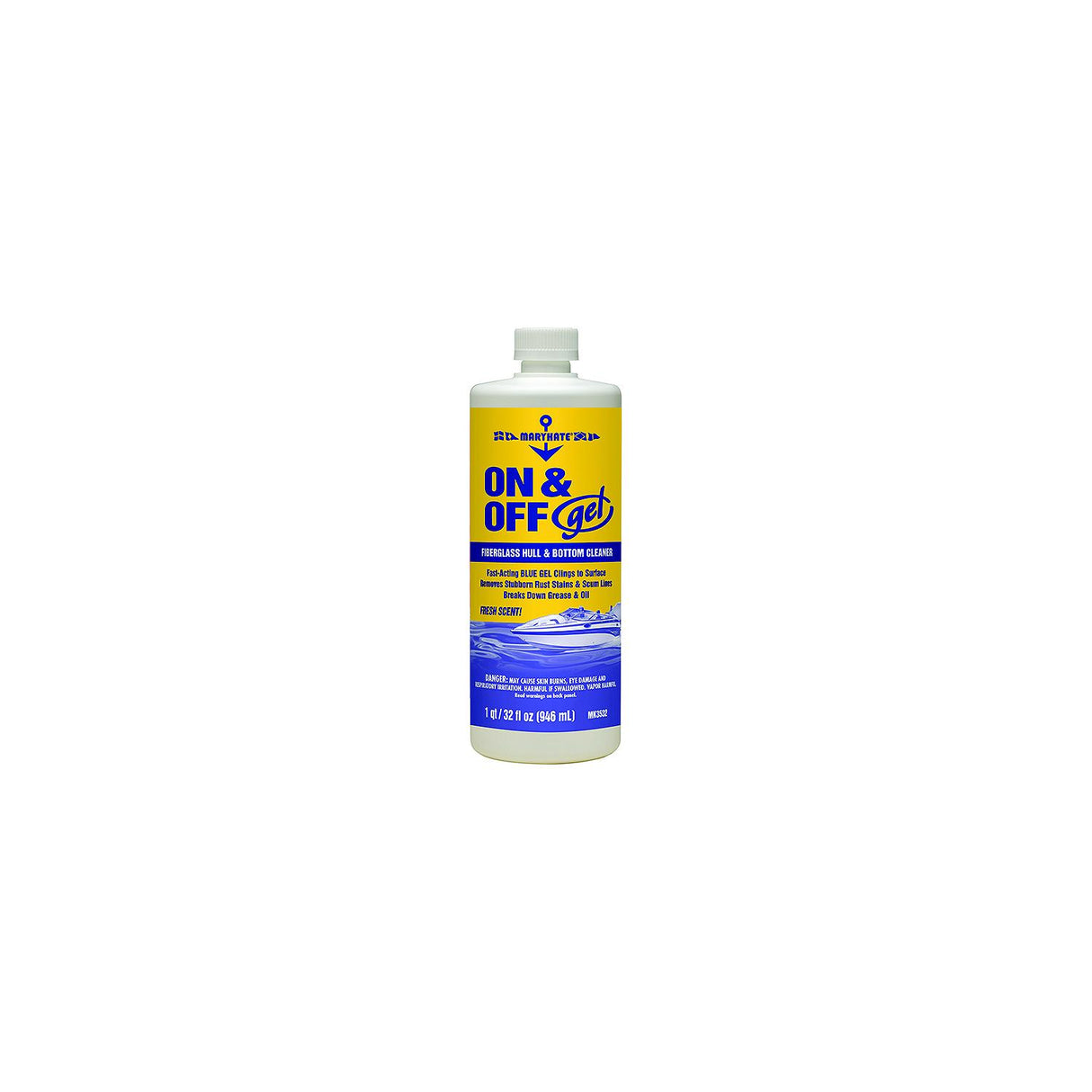On/Off Gel Hull & Bottom Cleaner, Qt.