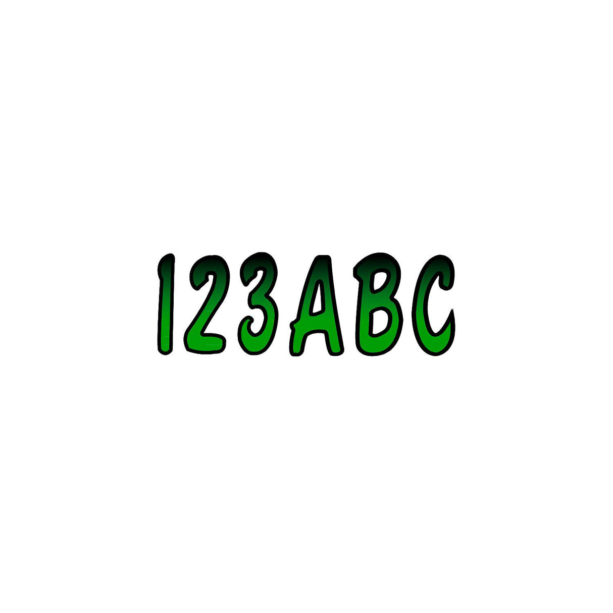 Hardline Series 200 Registration Kit, Cursive Font With Top to Bottom Color Gradations (Includes 4 Sets of 3" A-Z, 0-9)