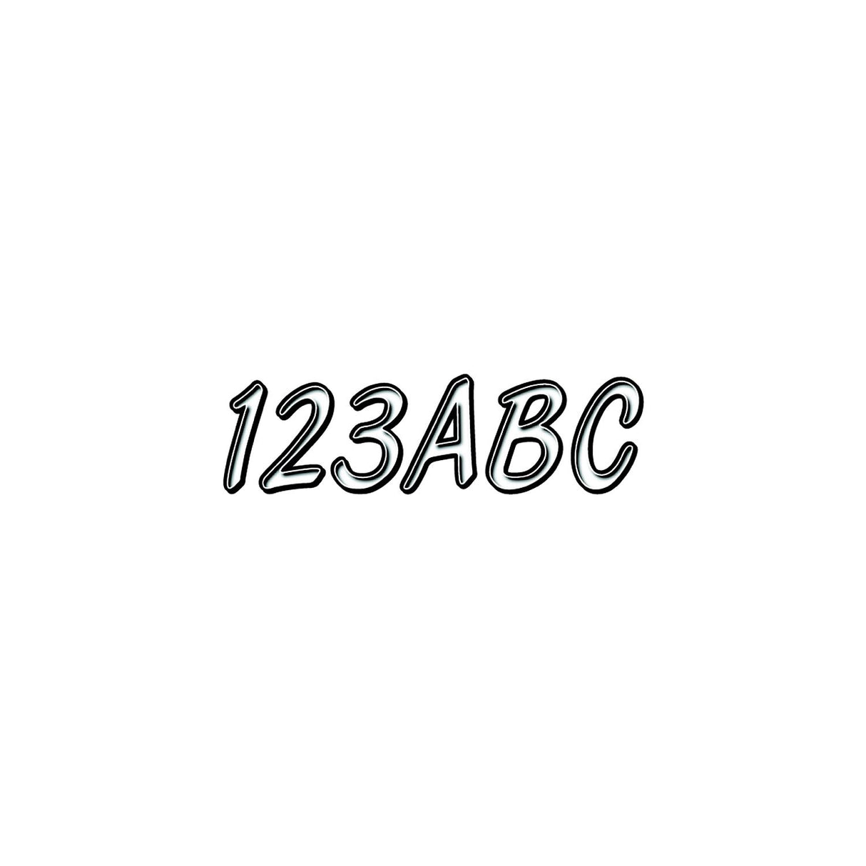 Hardline Series 400 Registration Kit, Smooth Cursive Font With Left to Right Color Gradation (Includes 4 Sets of 3" A-Z, 0-9)