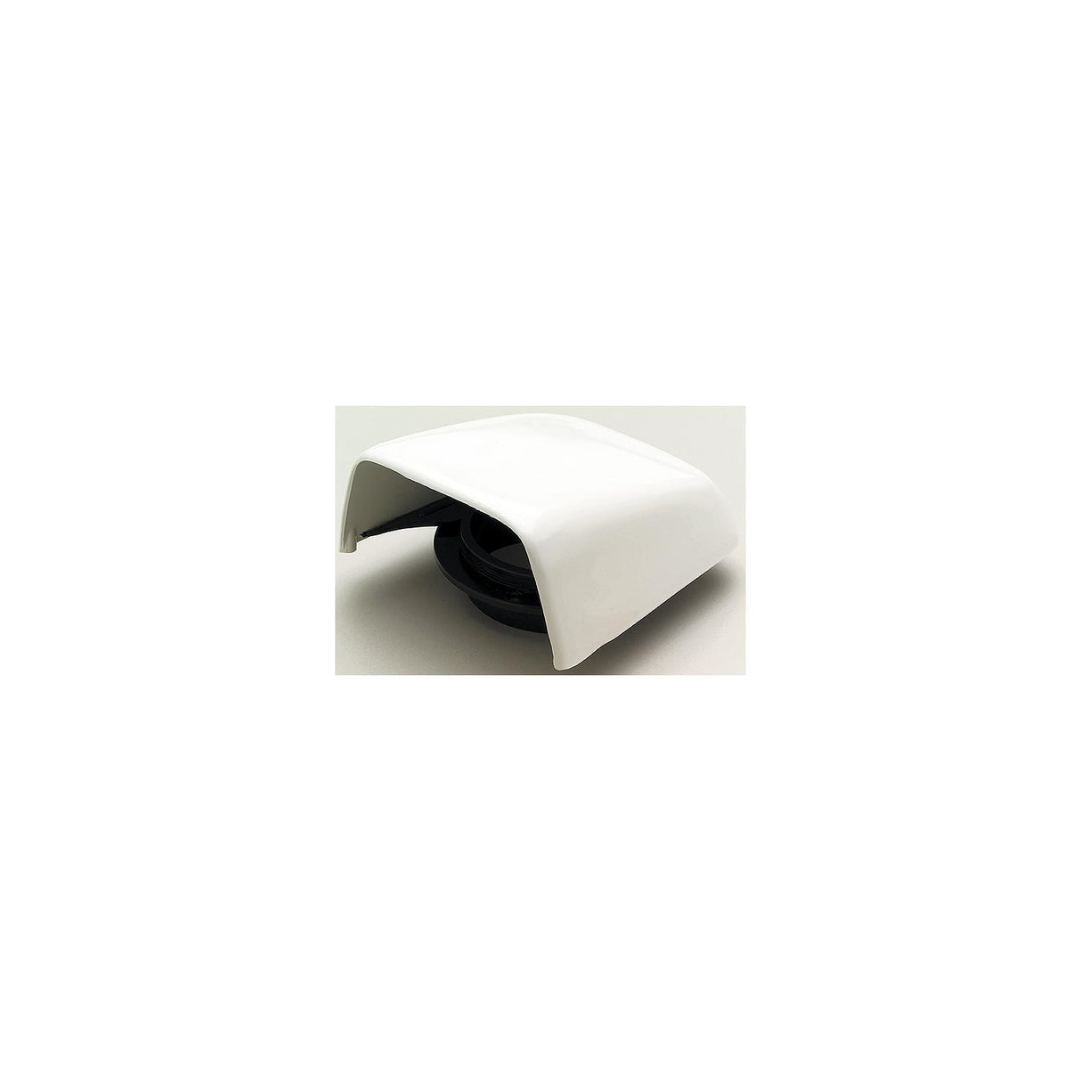 Beckson C8 Snap On Clam Vent With Hose Adapter, White 5-1/2" W x 6-1/4" D x 2-1/2" H