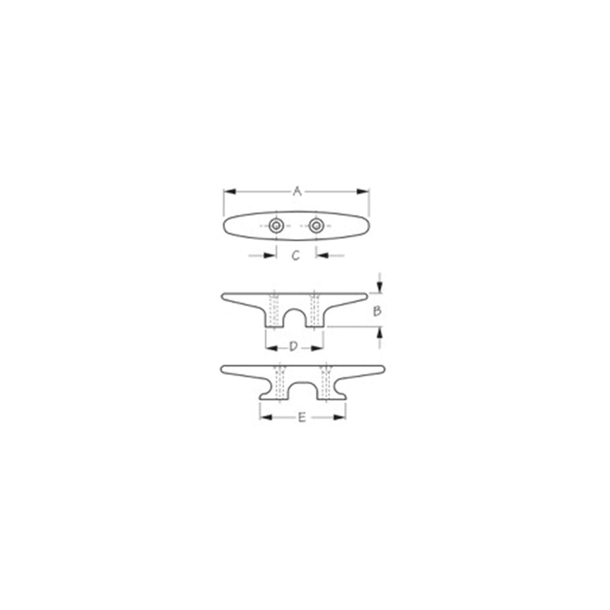 SeaDog 0433821 Heavy Duty Nylon Cleat, Flat Dark Earth