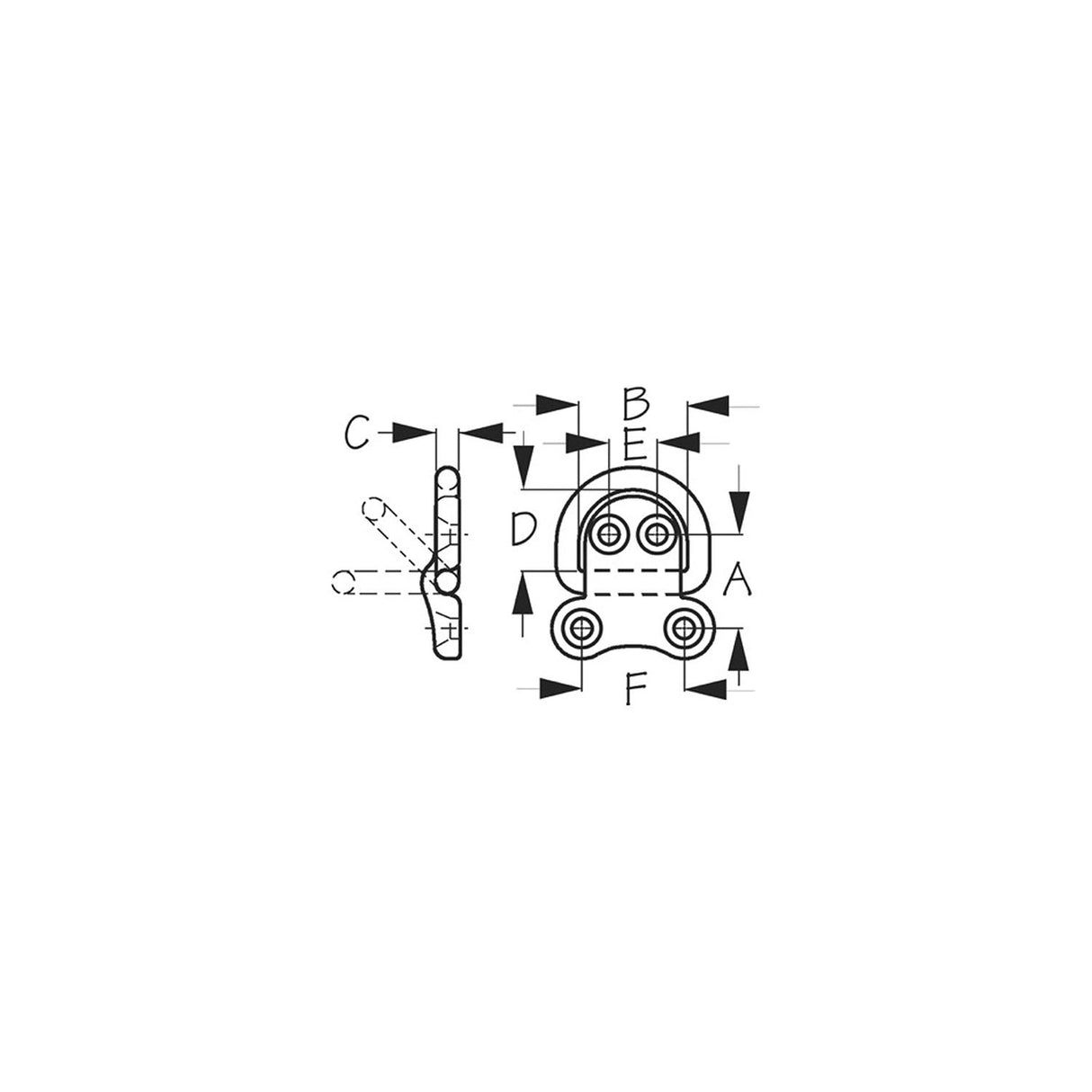 Sea-Dog 048620 Folding D-Ring