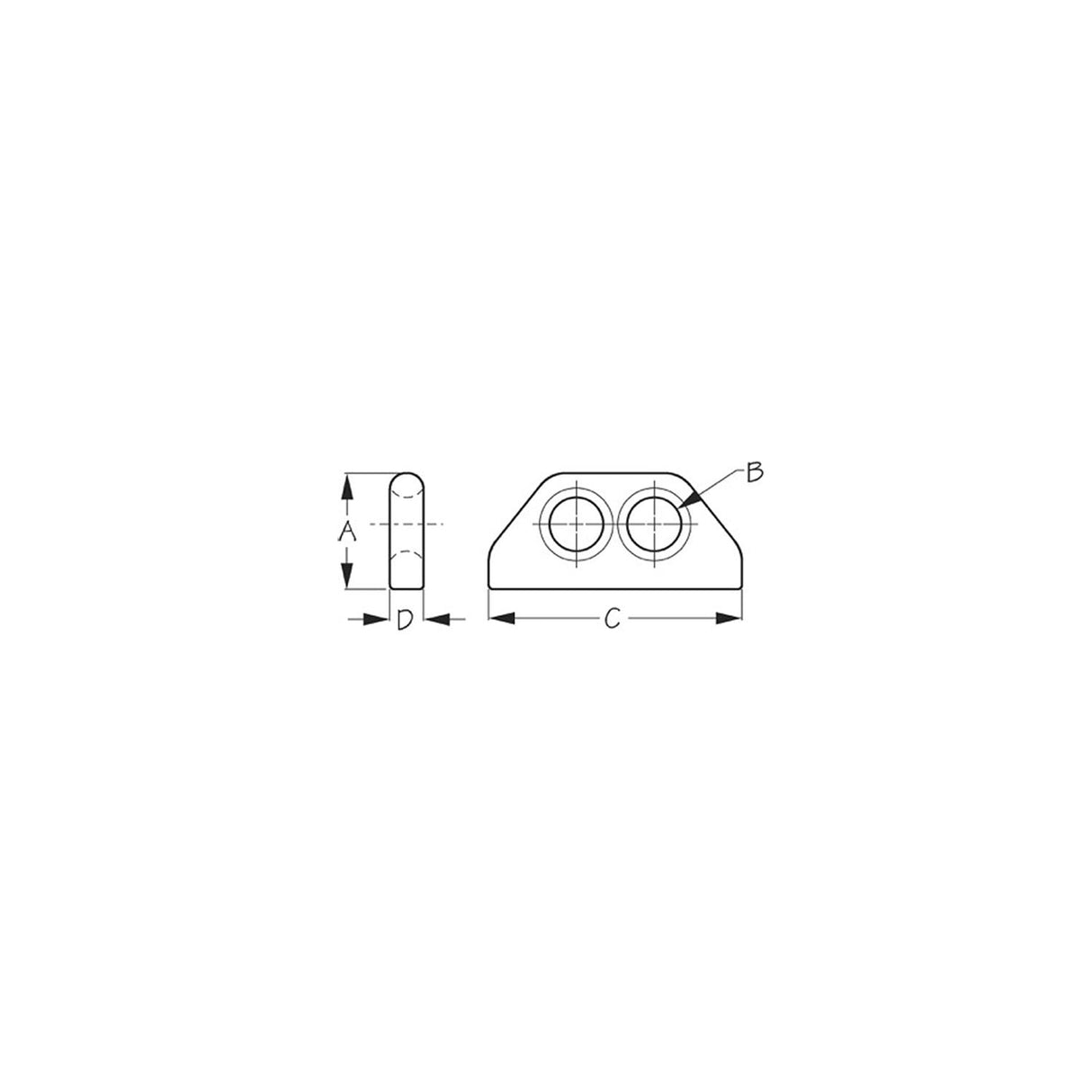Sea-Dog 079720 Weldable Bow Eye - Double, 3-15/16"