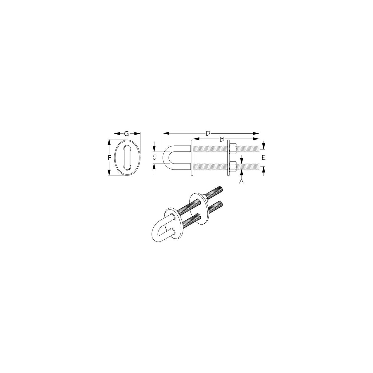 Sea-Dog 080098 Stern Eye - Heavy Duty