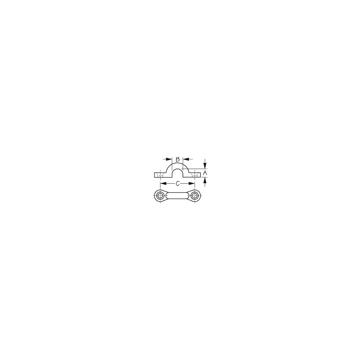 Sea-Dog 0812001 Pad Eye SS 5/16", 2/Card
