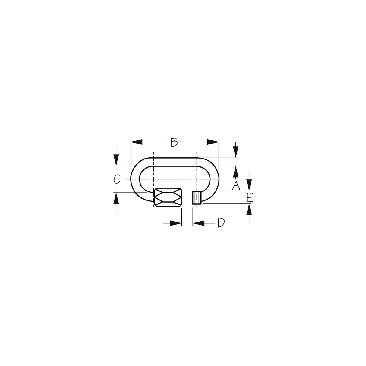 SeaDog 153010 Quick Link 3-1/2" | AISI 316 Stainless Steel | 19,800 lb Capacity