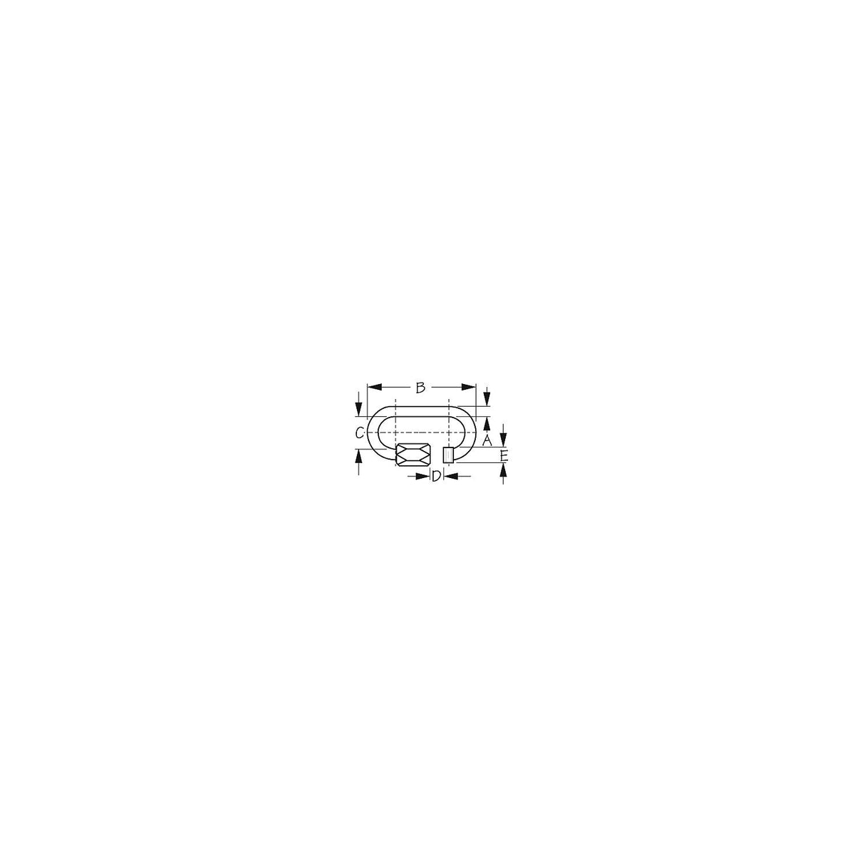 Sea-Dog 1537061 Quick Link, Stainless, 1/4" X 2-1/4"