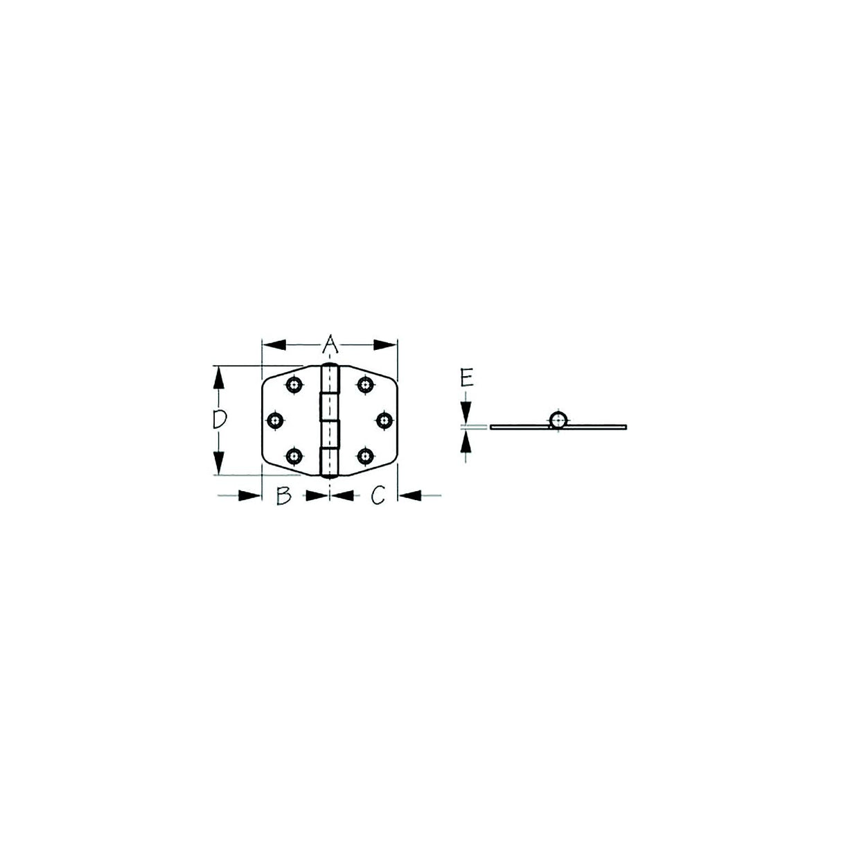Sea-Dog 2038011 Dampening Heavy-Duty Hinge