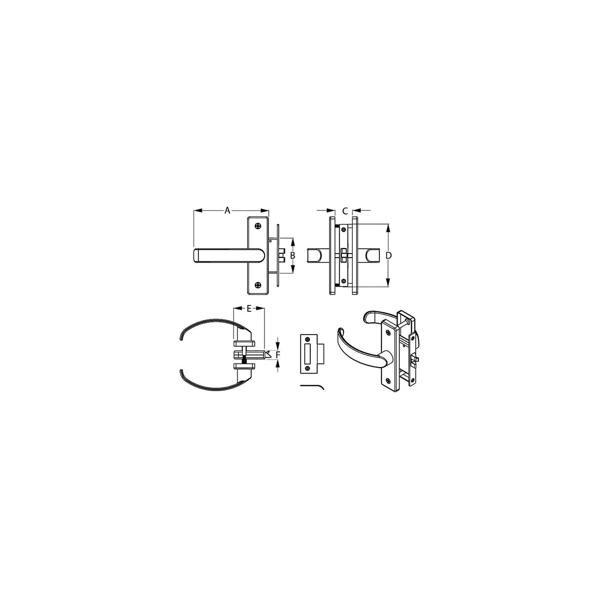 Seadog 2216101 Door Handle Latch