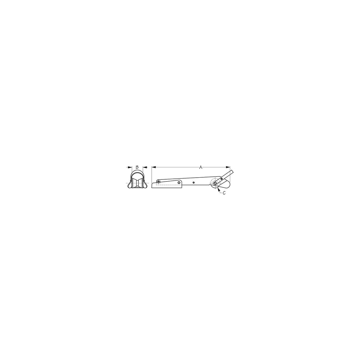 SeaDog 328068 Pivoting Medium Bow Roller | 1-1/2" Max Rope Diameter | 3/8" Bolt Fastener