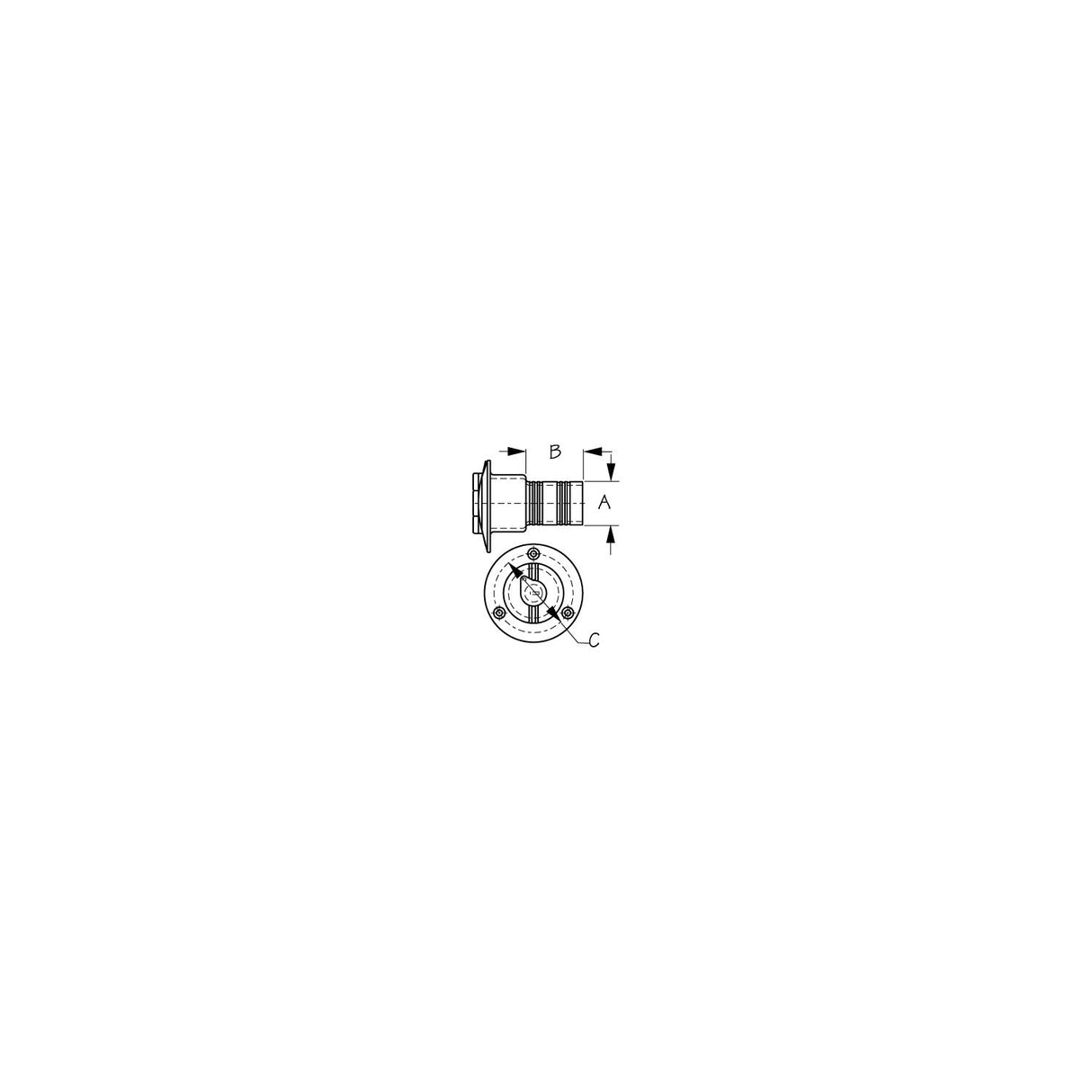 SeaDog 351320L Locking Gas Hose Deck Fill w/Keys, 1-1/2" Hose