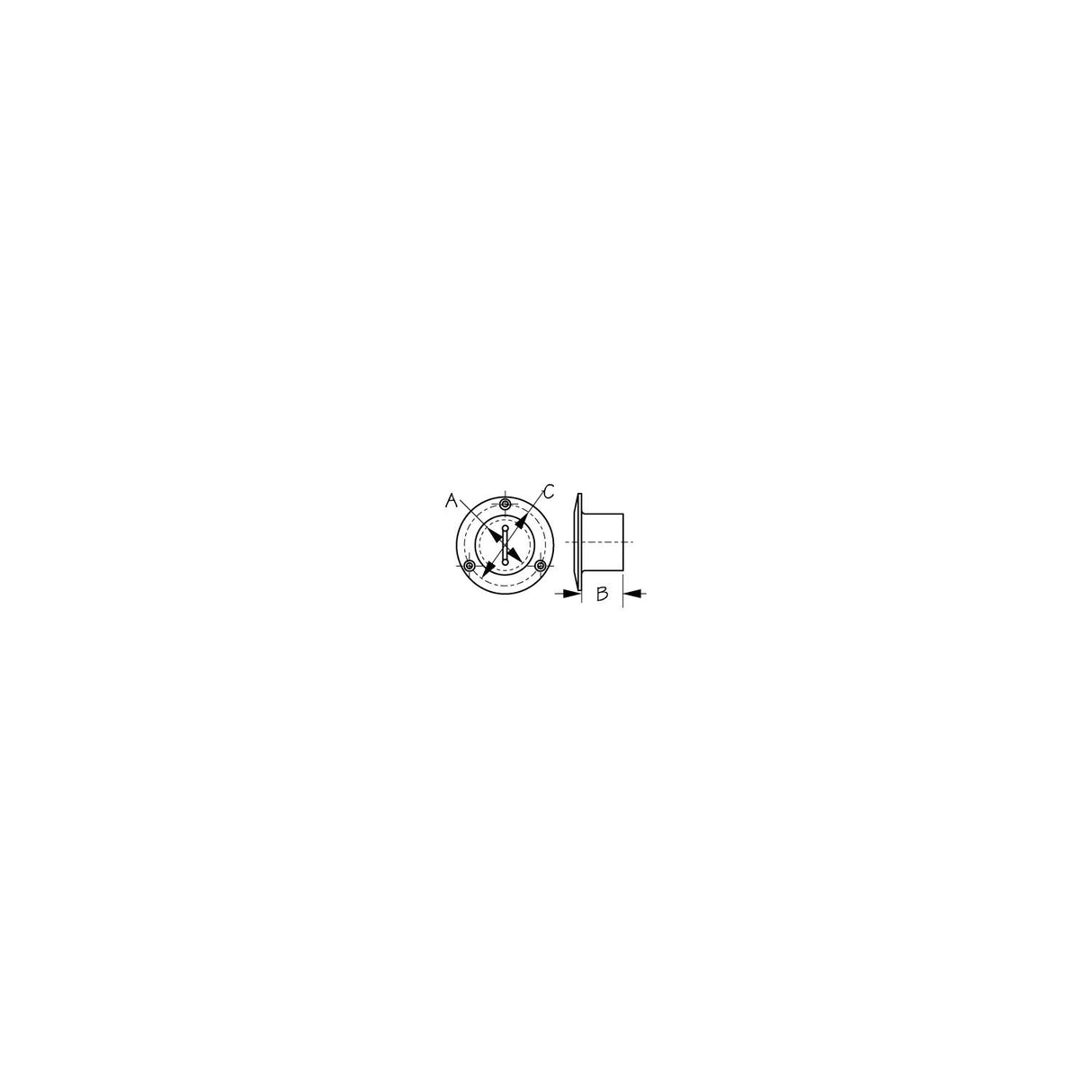 Sea-Dog 3513511 Stainless Cast Pipe Deck Fill, Diesel