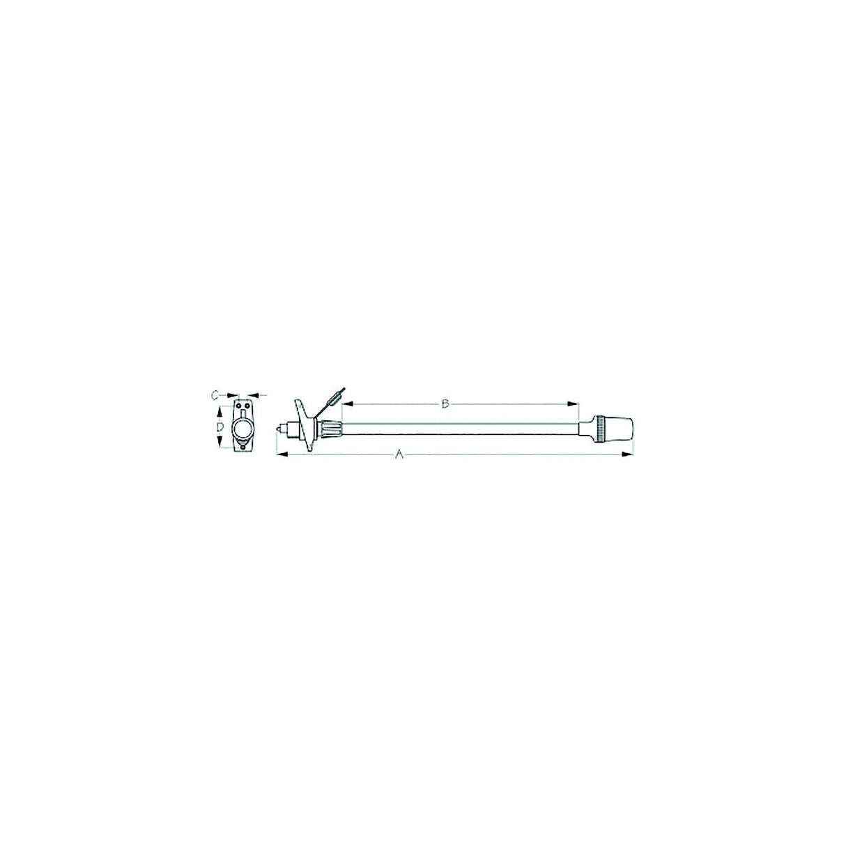 Sea-Dog 4001121 Removable All Around Light, A: 24-7/8" , B:16-1/2", C:5/8", D:2-7/8",12V, #8 FH
