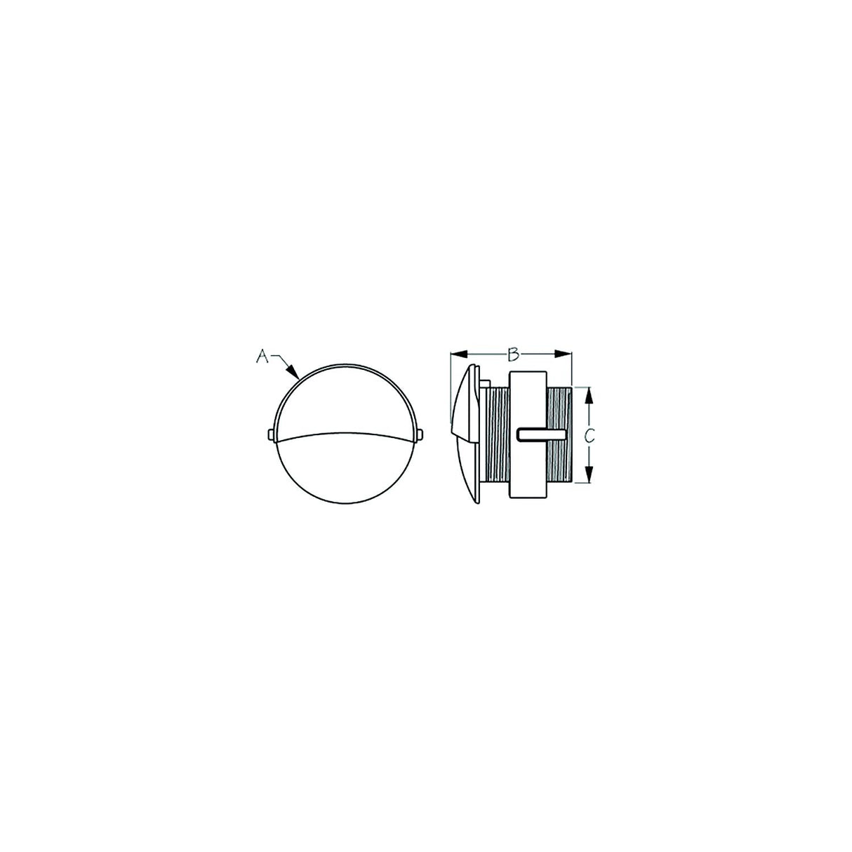 Sea-Dog LED Flush Mount Courtesy Light, Round, Blue LEDs