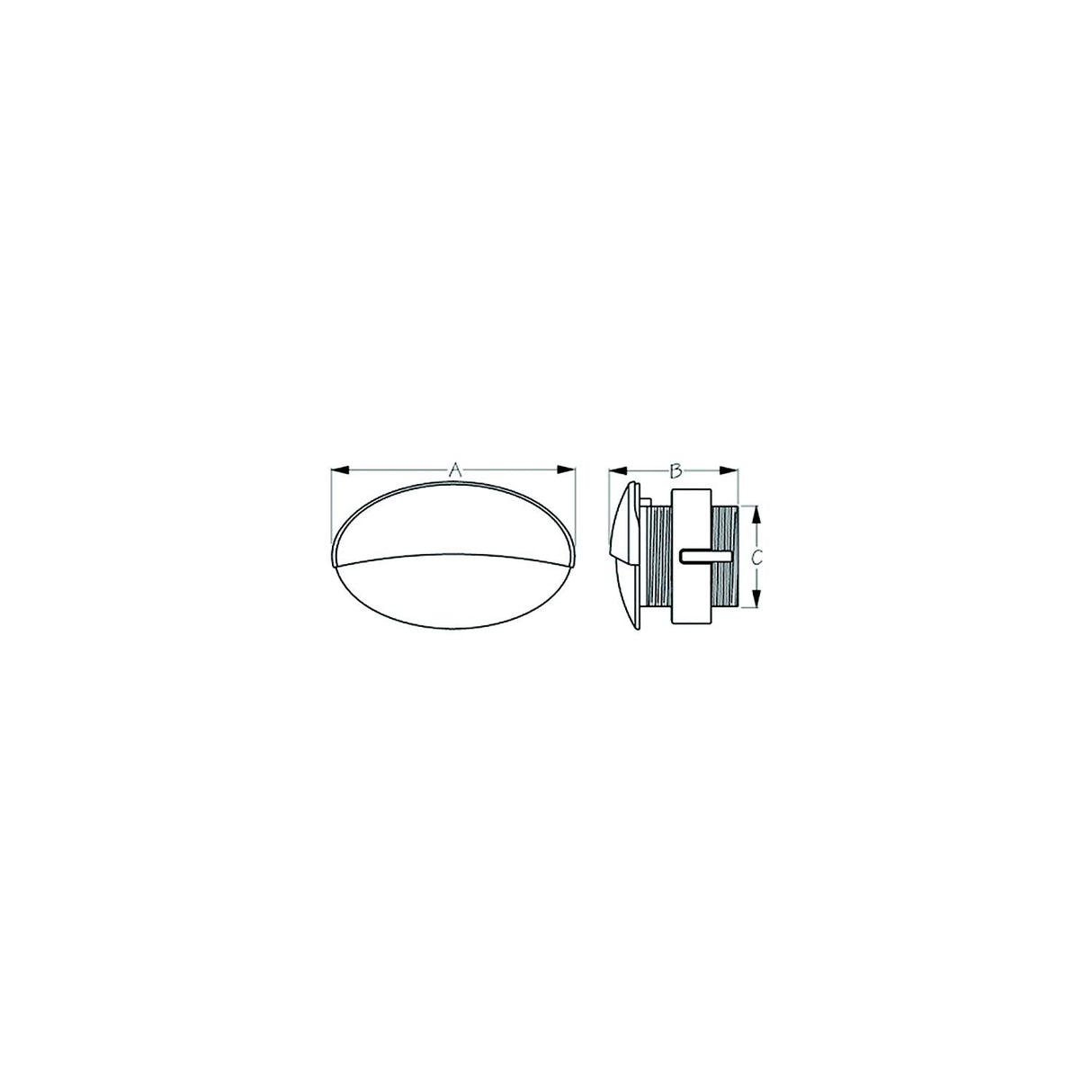 SeaDog 401275 LED Flush Mount Oval Courtesy Light with Stainless Cover | White Finish
