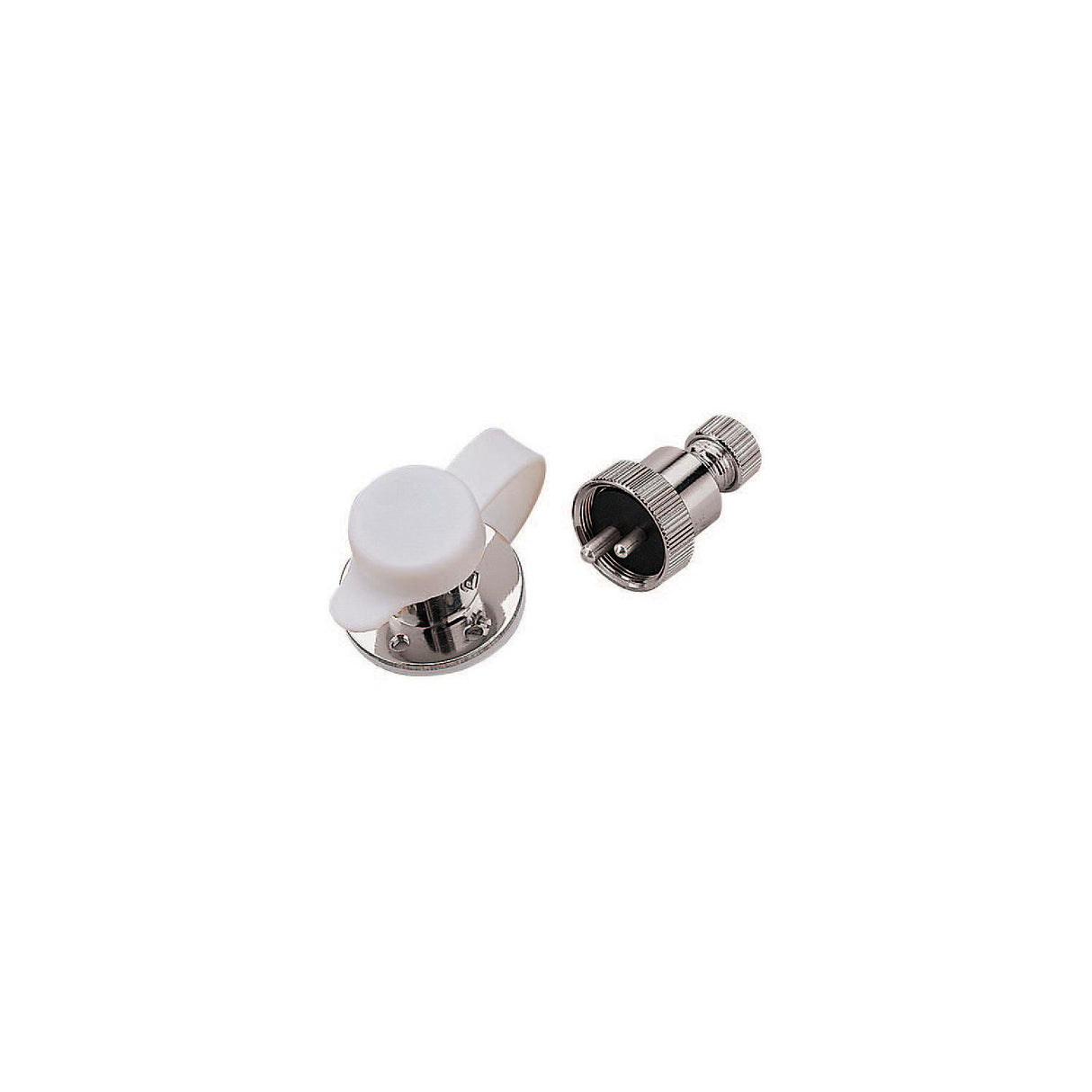 SeaDog 426262 Polarized 3 Amp 2 Pin Electrical Outlet | #6 Fastener | Cast Brass & Chrome Plated