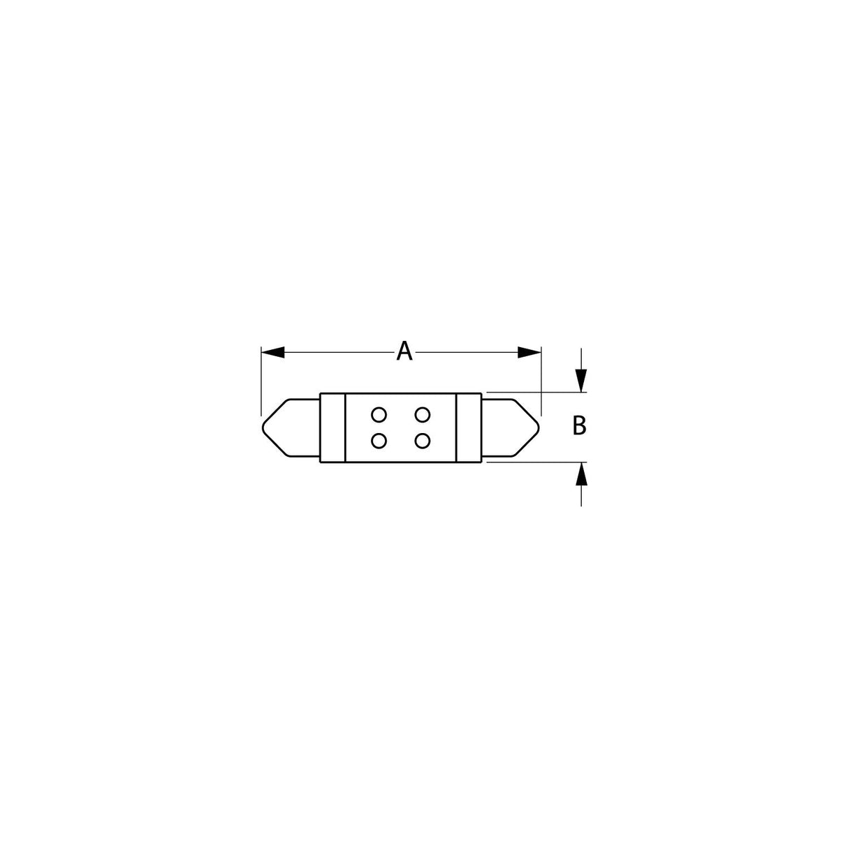 4 LED Festoon Bulb 1-1/2, 1/Cd