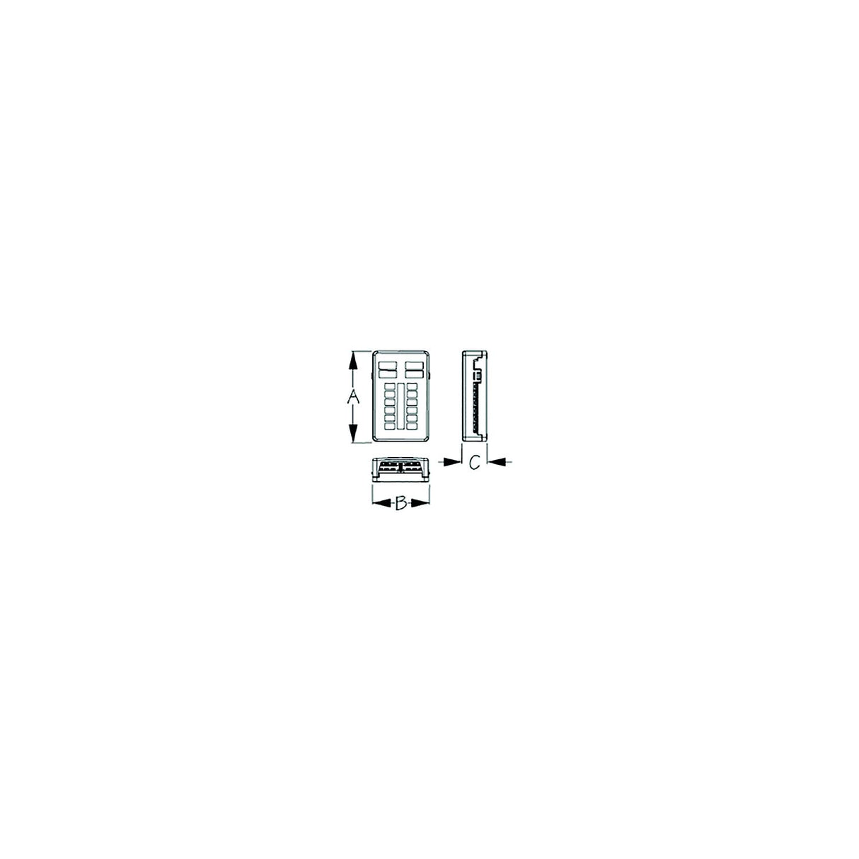 SeaDog 4451881 Fuse Block w/Negative Buss & Led Indicator Lights, 12-Terminals