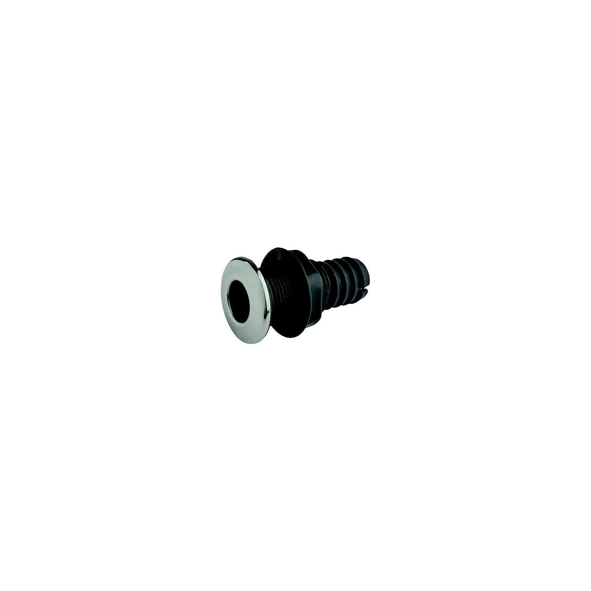 Sea-Dog 520825 Thru Hull with Stainless Cap, A:2-3/8", B: 1-1/8”, C: 1-7/8" ,D: 4", E: 1-9/16" ,F: 1-1/2", Stainless