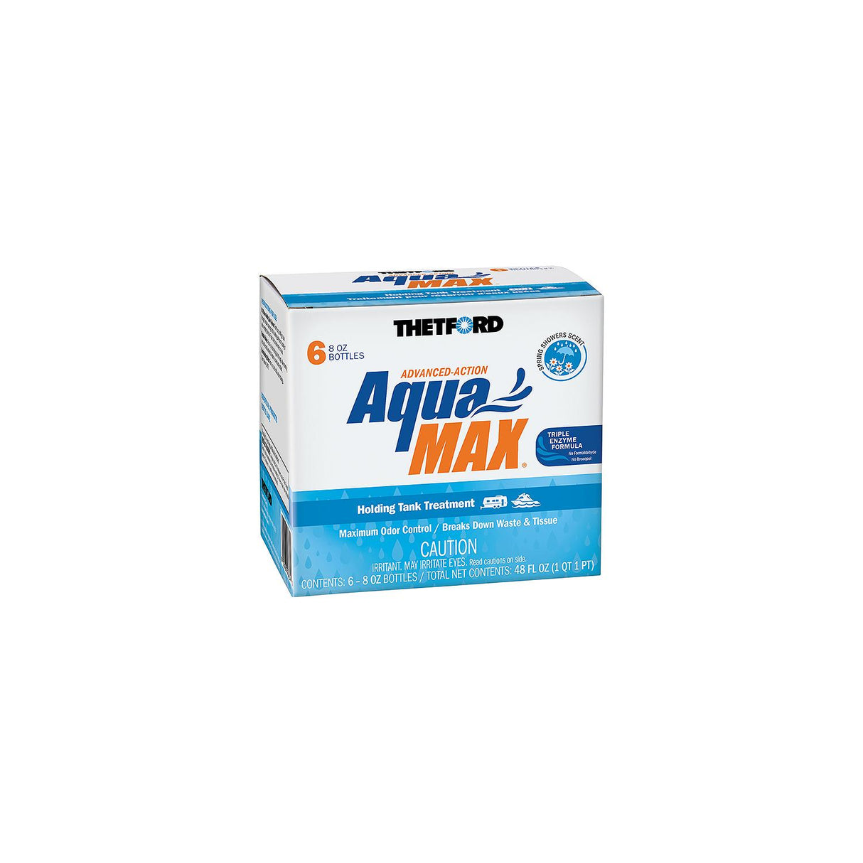 Thetford 96634 Aquamax® Holding Tank Treatment, 6-Pack 8oz Liquid, Spring Showers Sent