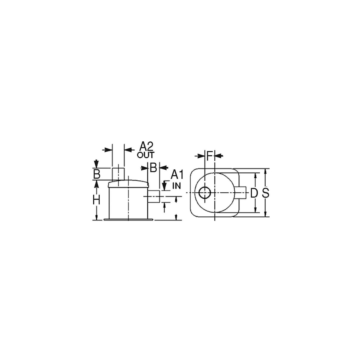 Centek 1500034 Vernalift Side In/Top Out Muffler