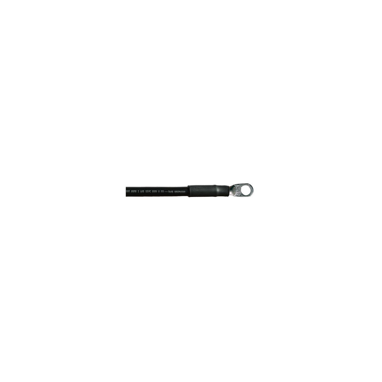 Cobra Wire A2004T0724IN Tinned Copper Battery Cable, 4 AWG, 24", Black