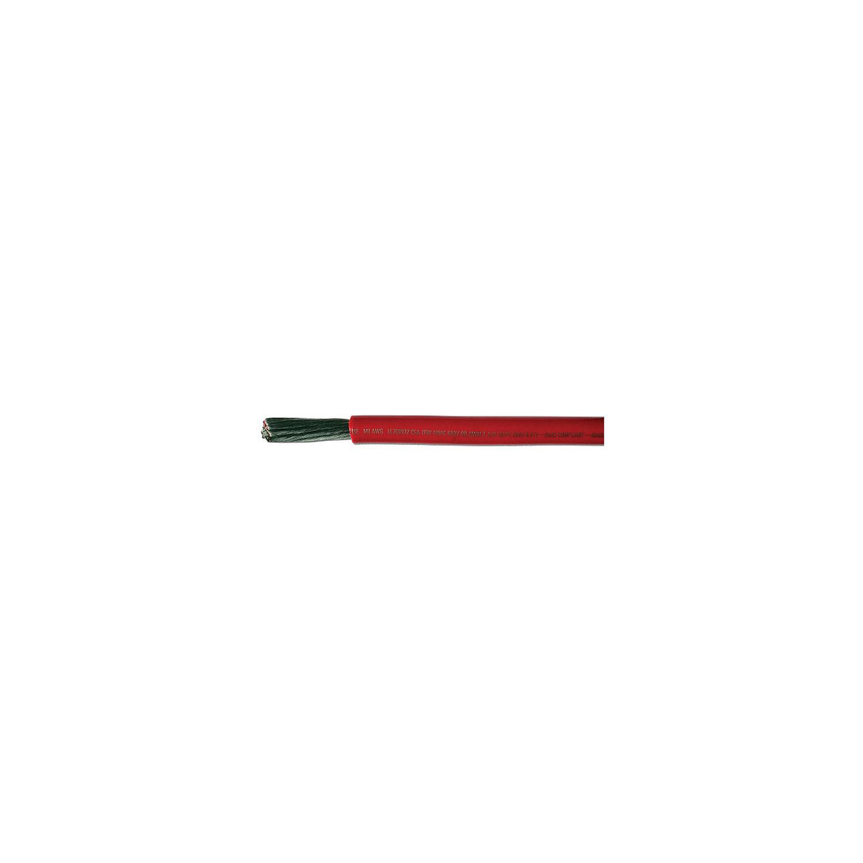 Cobra Wire A2002T0125FT Tinned Copper Battery Cable, 2 AWG, 25', Red
