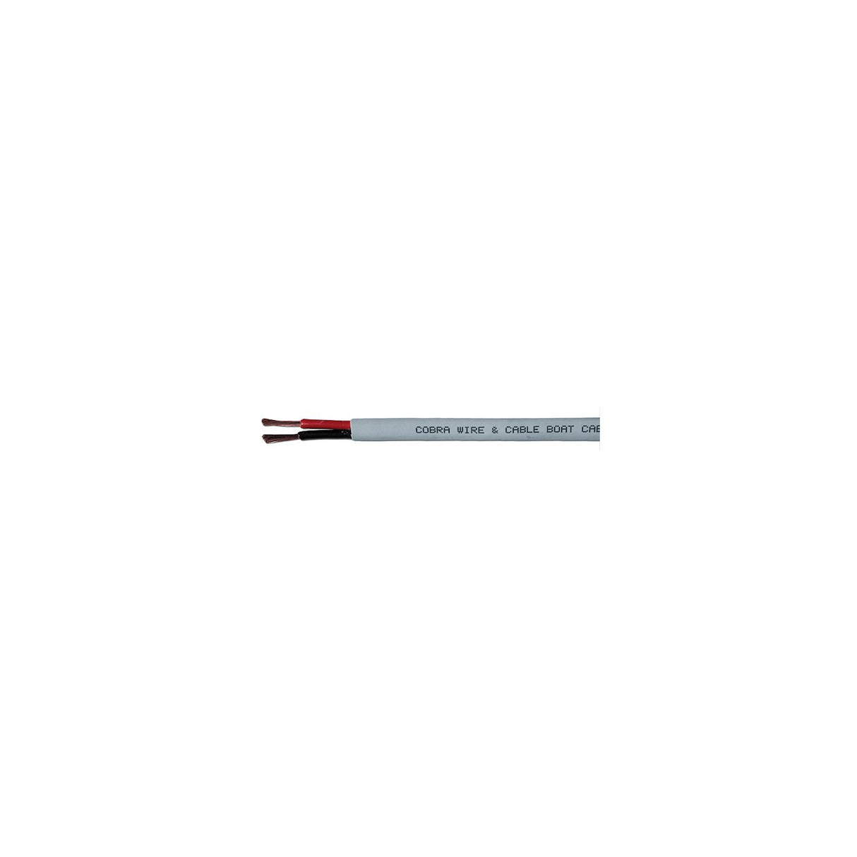 Cobra Wire B7G12B21100FT Bare Copper Duplex Wire, 12/2, 100', Gray
