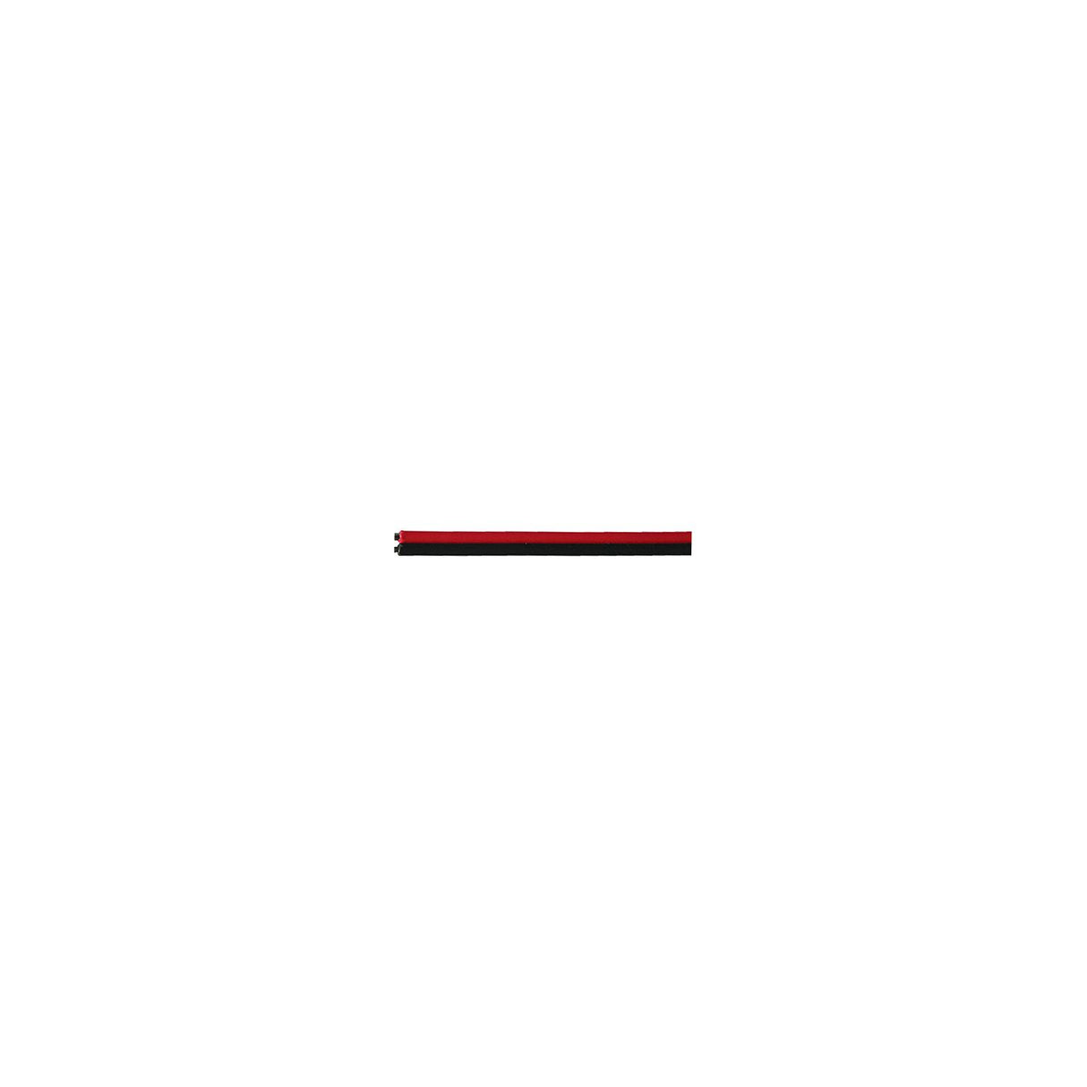 Cobra Wire B8018T21100FT Tinned Copper Bonded Ribbon Cable, 18 Gauge, 2-wire, 100', Black/Red