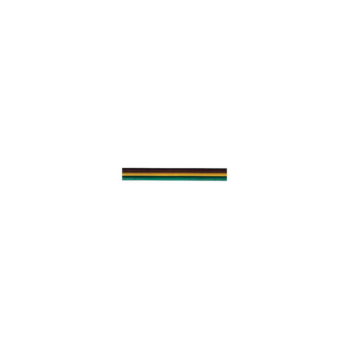 Cobra Wire B8016TU103100FT Tinned Copper Bonded Ribbon Cable, 16 Gauge, 3-wire, 100', Brown/Yellow/Green