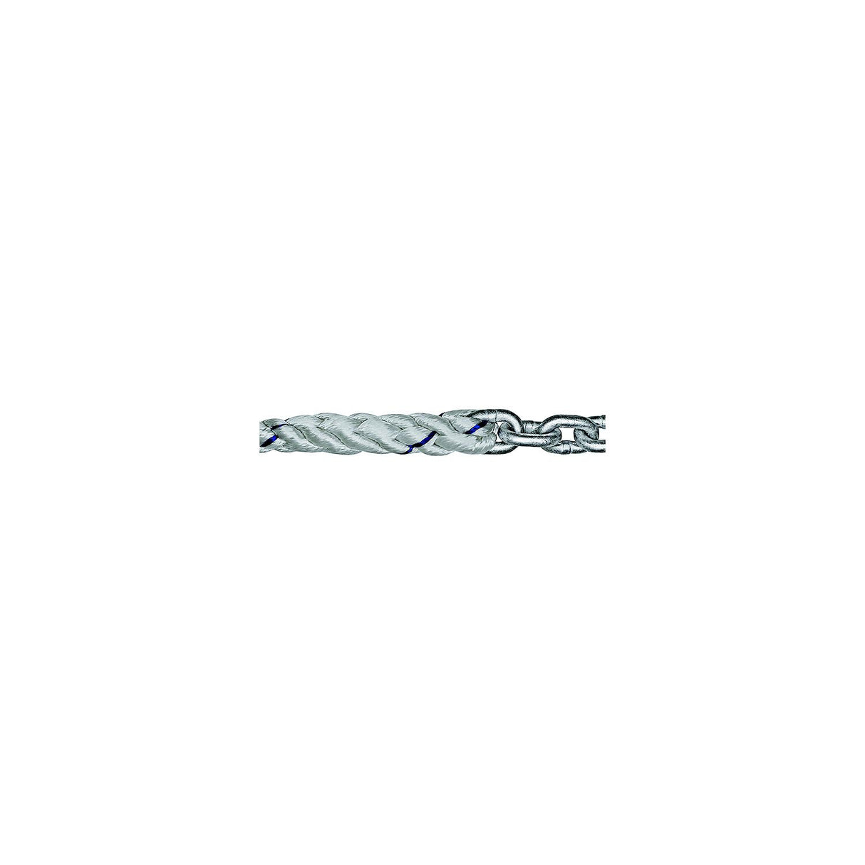 Titan Chain CAR3S91250H1415 Three Strand Anchor Rode, 9/16" x 250' Line, 1/4" x 15' Chain