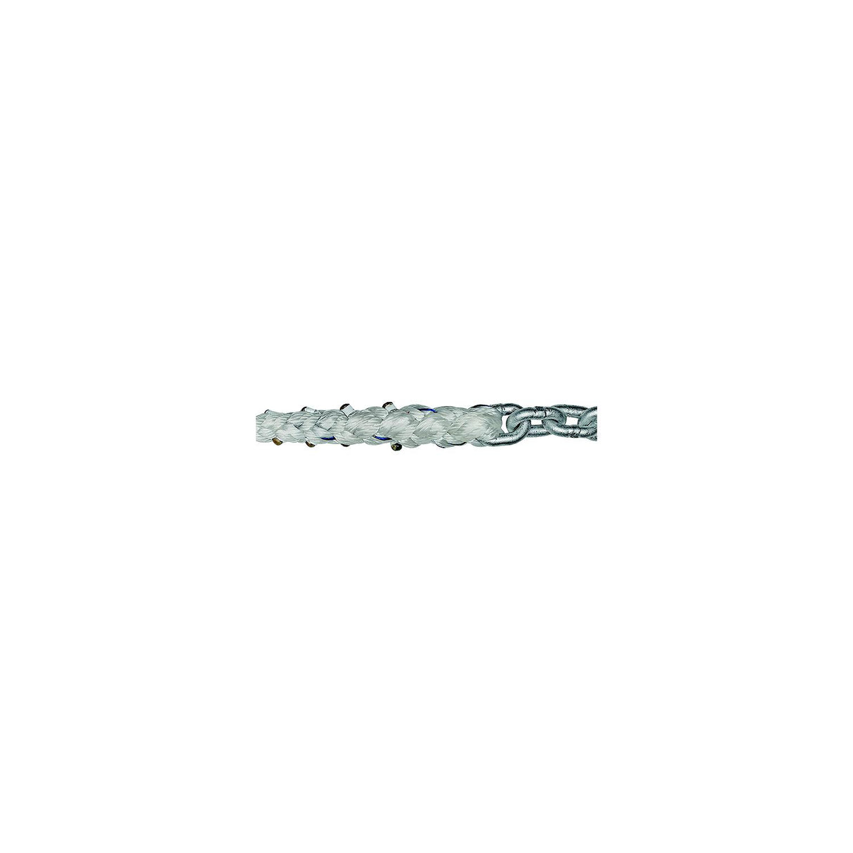Titan Chain CAR8P12150H1415 Eight Strand Anchor Rode, 1/2" x 150' Line, 1/4" x 15' Chain
